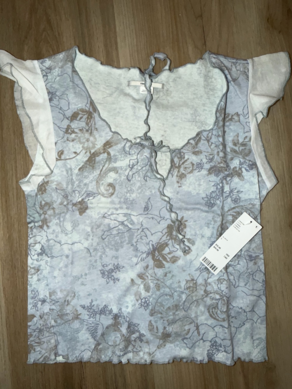 Kimchi Blue Rae Flutter Sleeve Tee - Picture 3 of 7